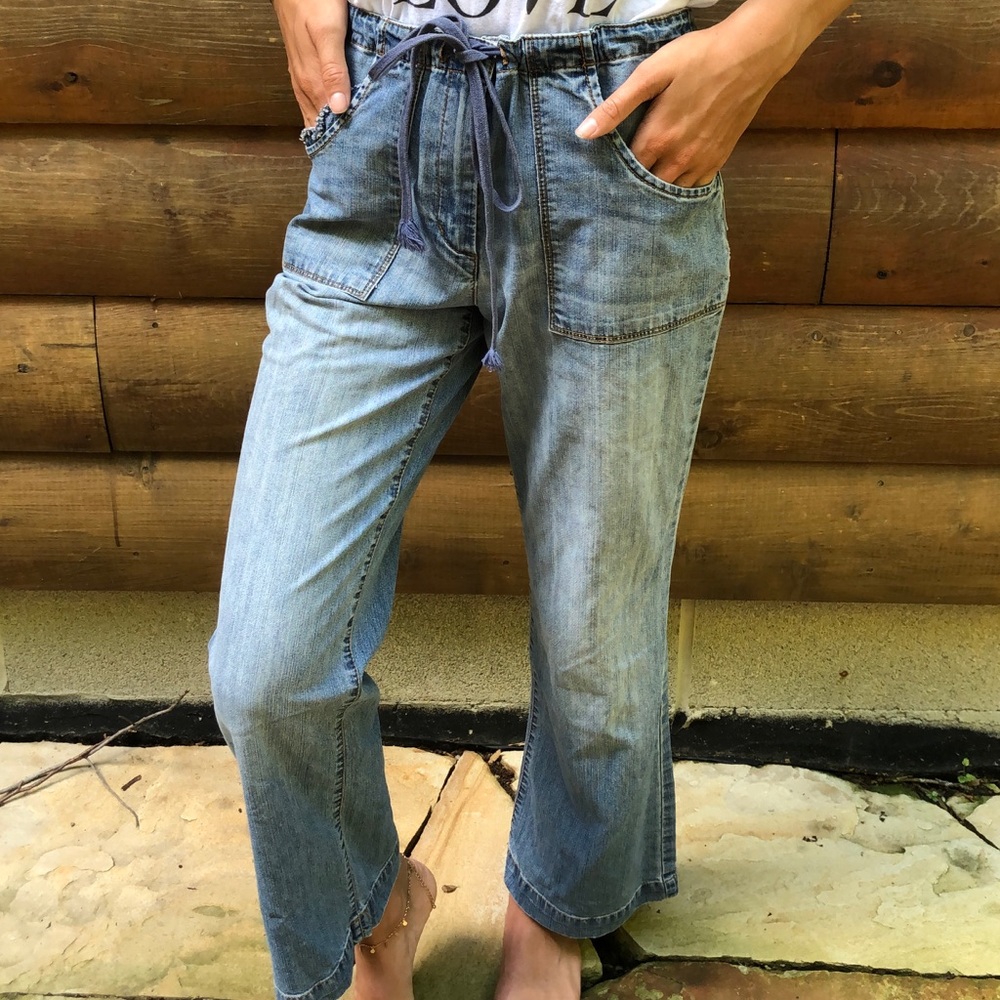 Talbots bootcut jeans with tie